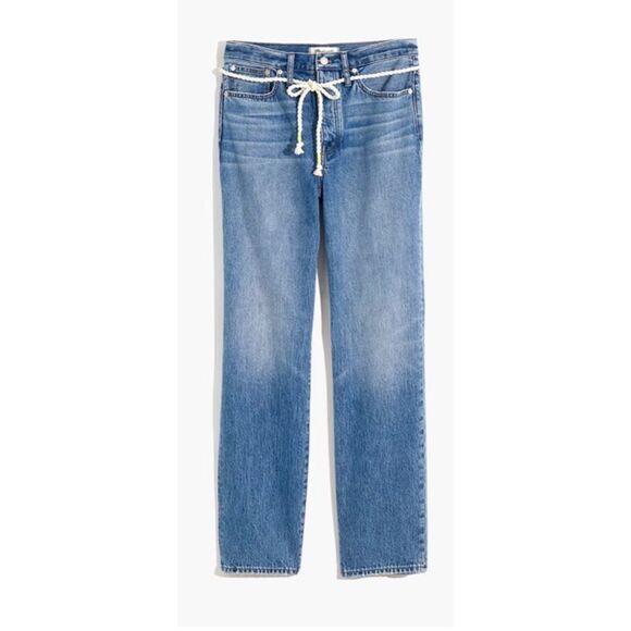 Madewell The Dadjean In Kingshill Wash With Removable Rope Belt - Picture 3 of 5